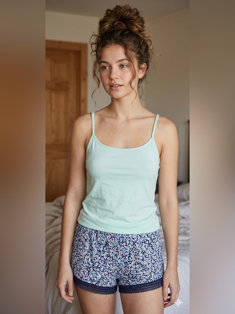 Cozy-Chic La Vie En Rose Summer Pajama Tank & Shorts Size XXL/16 Floral Set